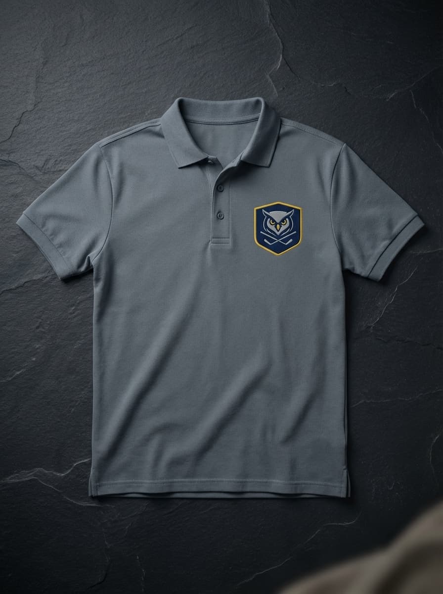 Night Owls Classic Polo — Steel Grey
